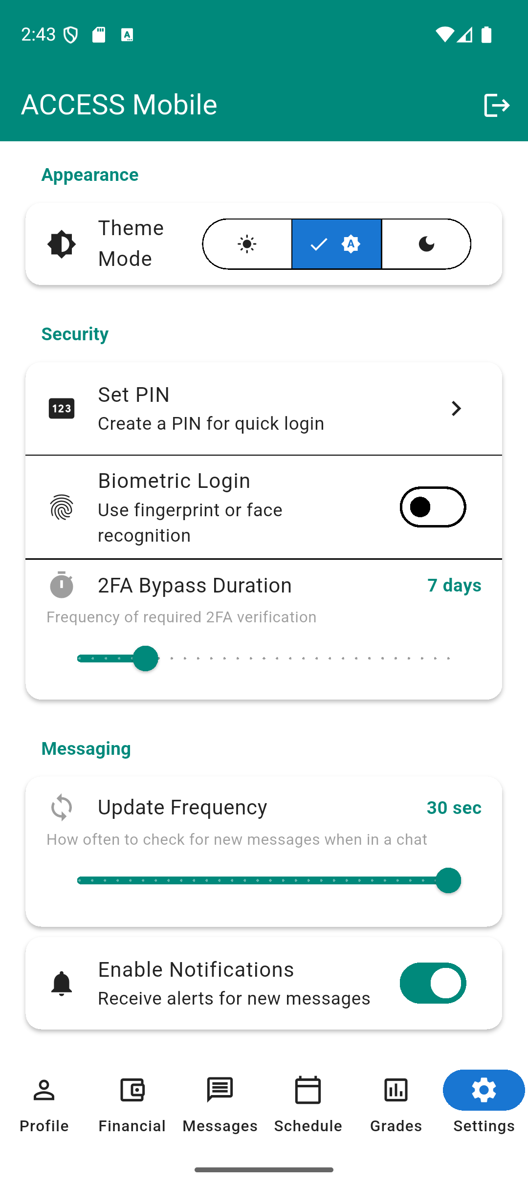 ACCESS Student Mobile App