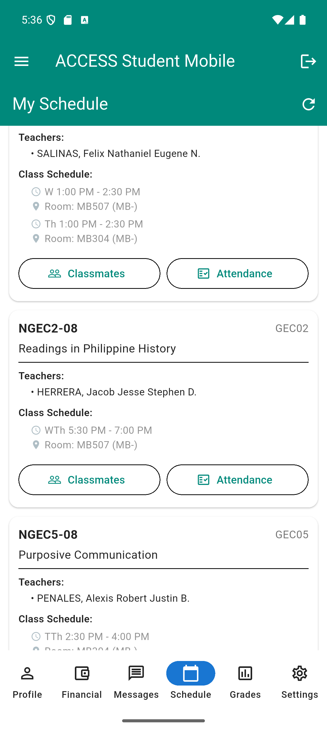 ACCESS Student Mobile App