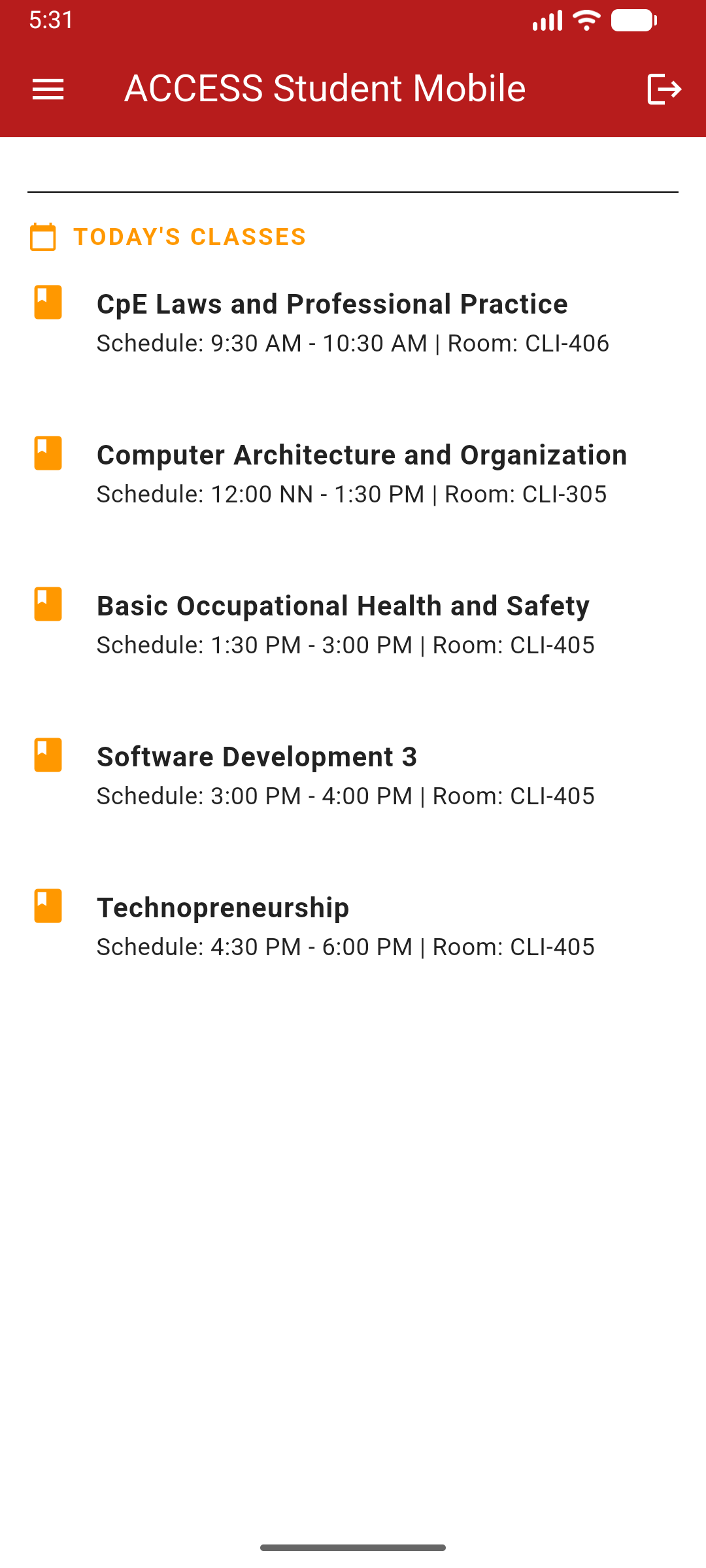 ACCESS Student Mobile App